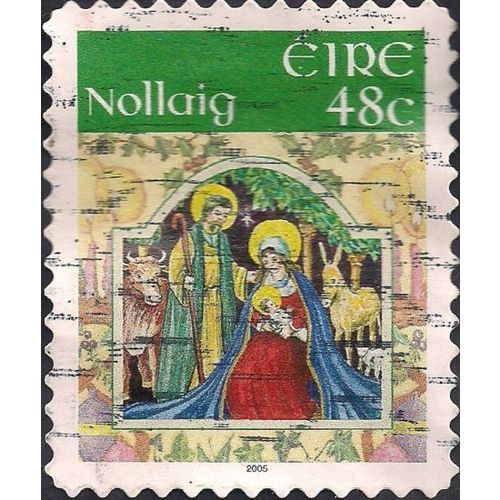 EIRE, CHRISTMAS, Holy Family, green 2005, 48c, #2