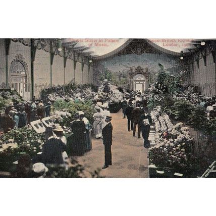 British Franco Exhibition Flower Show Postcard