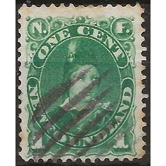 Newfoundland 1887 SG50 1c Blue-Green Good Used ..