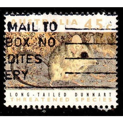 Australia 1992 Animal Threatened Species 45c Used Stamp Dunnart