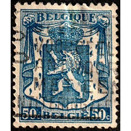 Belgium 1936 Heraldic Lion 50F Used Stamp