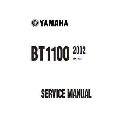 YAMAHA BT1100 BULLDOG SERVICE MANUAL 2002 MOTORCYCLE 356 PAGES IN ENGLISH