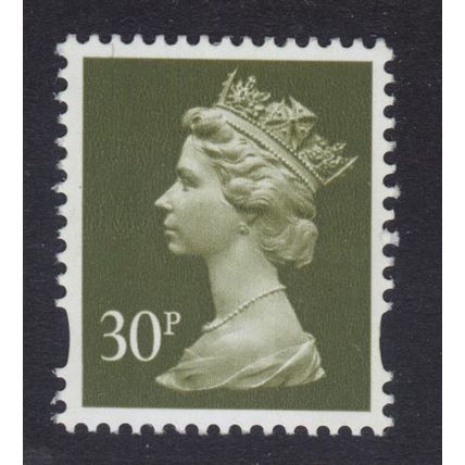 Y1694 U318 30p Dp Olive-Grey ENSCHEDE PVA(bluish) BLUE FLUOR ~ Unmounted Mint