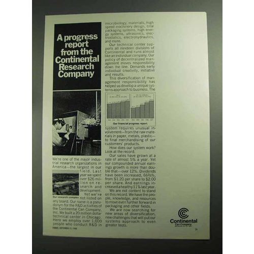 1968 Continental Can Company Ad - A Progress Report