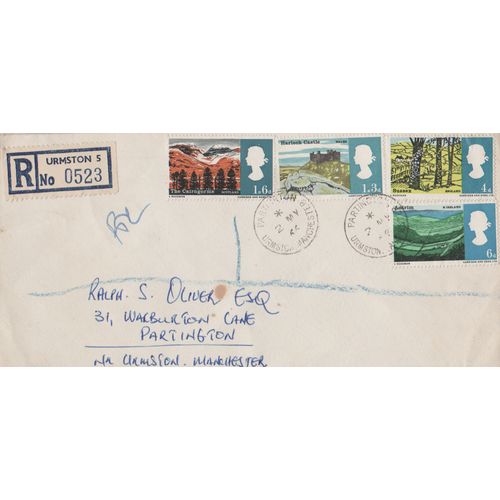 GB 1966 British Landscapes set plain FDC Partington Manchester pm see others