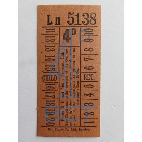 Hants & Dorset Motor Services Ltd Bus Ticket #4