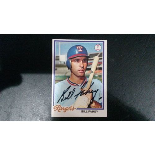 1978 Topps Card # 388 Bill Fahey Autograph 201502140942 Texas Rangers