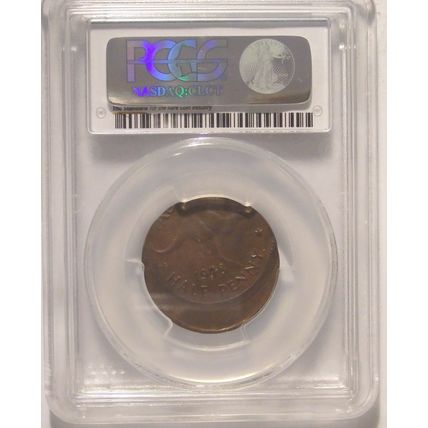 1948 Y Halfpenny Major Misstrike Error.PCGS Certified(LotE6171115)