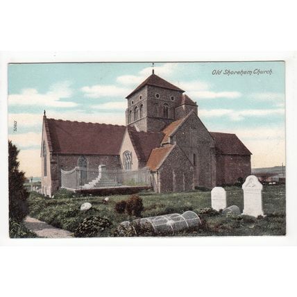 Old Shoreham Church Postcard Sussex The Wrench Series 11815