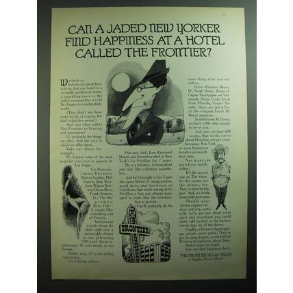 1970 Frontier Hughes Resort Hotel, Las Vegas Advertisement