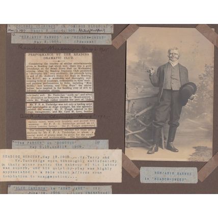 Benjamin Barnes Prevost in Meadow Street Reading Theatre Play Antique Postcard
