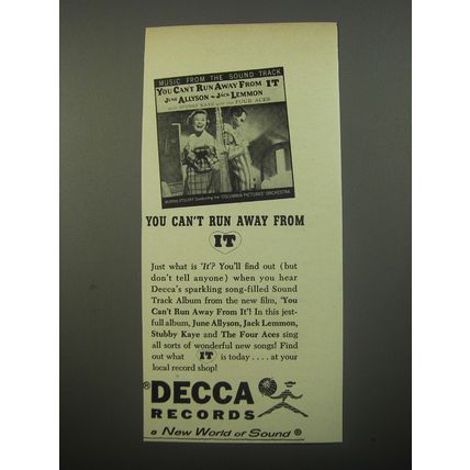 1956 Decca Records Ad - You can't Run Away from It