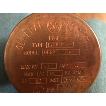 NEW GE 9F62 DCB080 FUSE,GE EJ 0-1D FUZE 80AMP GEK-28074,175 FUSE RATING,80A,BD