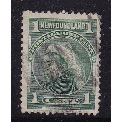 NEWFOUNDLAND 1897-1918 1c QUEEN VICTORIA USED