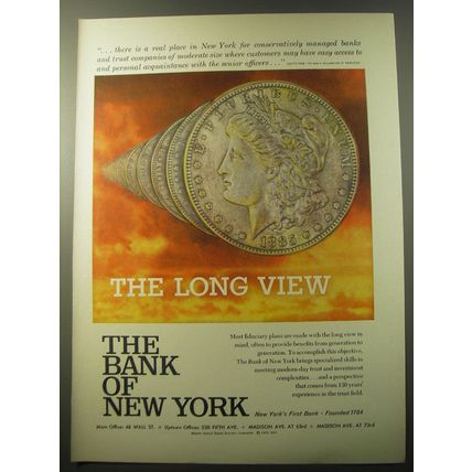 1960 The Bank of New York Ad - The Long View