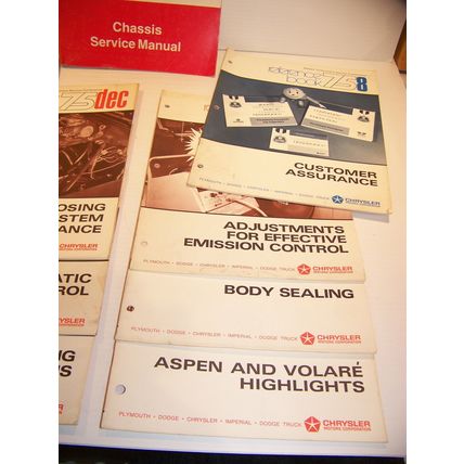 1976 CHRYSLER PLYMOUTH DODGE CHASSIS SERVICE MANUAL & 7 MASTER TECH REFERENCE