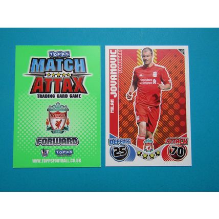 176. Milan Jovanovic - Liverpool - Match Attax 2010/11 Football Card EF1