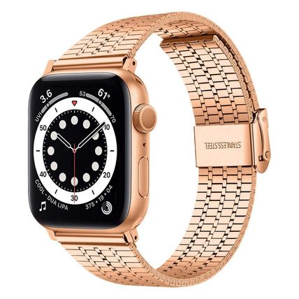 Steel Watch Band For Apple Watch Series, 7 45mm / 6&SE&5&4 44mm / 3&2&1 42mm, 7