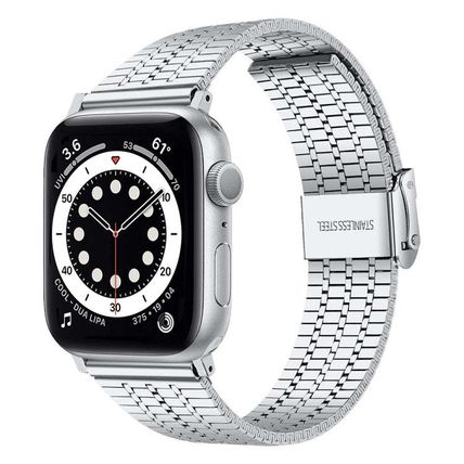 Steel Watch Band For Apple Watch Series, 7 45mm / 6&SE&5&4 44mm / 3&2&1 42mm, 7