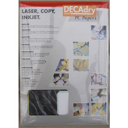 Decadry OPM-3431 Marble Green 3 Fold A4 Card Make Your Own Cards / Menus