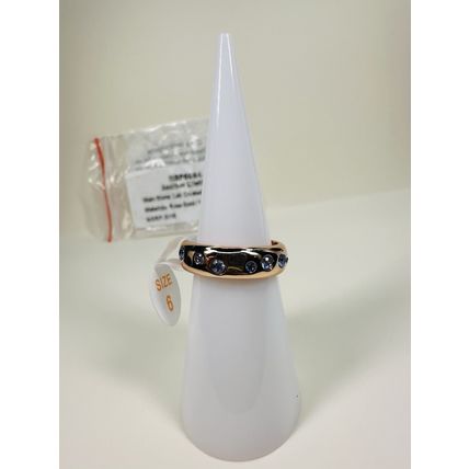 NIB Bomb Party Sz6 BP Ring RBP6964 Another Lifetime LC Blue Topaz Rose Gold Pl