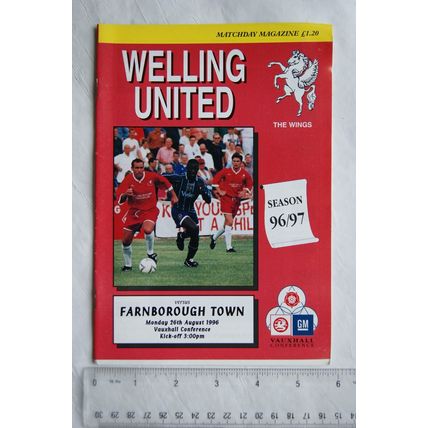 1996 programme Welling United v. Farnborough Town