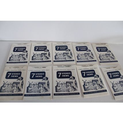 VTG TRU VUE Lot 3 D STEREOSCOPE VIEW 27 Card Sets Around the World Master Views