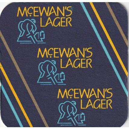 BEER MAT - McEWANS BREWERY - McEWANS LAGER - (Cat No 120) - (1985)