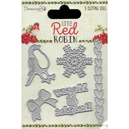 Dovecraft. Little Red Robin Die Set. Die Cutting Cardmaking Scrapbooking Crafts