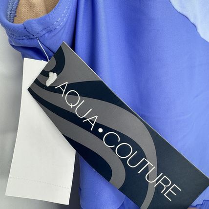 Aqua Couture One Shoulder Swimsuit M Blue Colorblock One-Piece NWT $60 MSRP