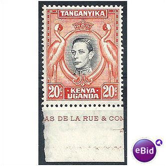 KUT 1942 SG139b 20c Black & Orange P13.25 x P13.75 U/M