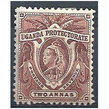 Uganda 1898 SG86 2a Red-Brown Fine Mounted Mint.