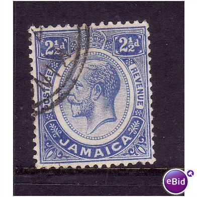 JAMAICA 1913 SG 61 2 1/2d BLUE FINE USED