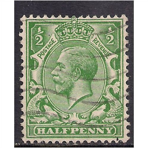 GB 1912 - 24 KGV 1/2d Green shades Wmk 100.(L433 )