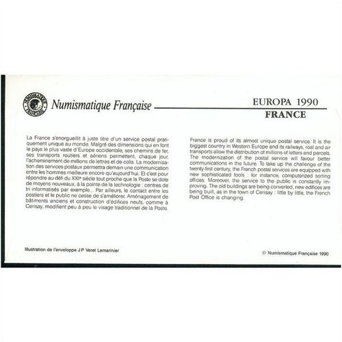 France FDC 1990 - SG 2978-2979 - Europa Post Office Buildings x 2 covers