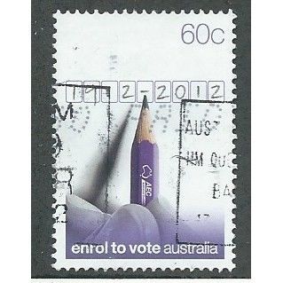 AUS 2012 60c 'COMPULSORY ENROLMENT' FINE USED (EBID37-795)