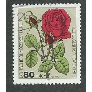 BERLIN -1982 80pf +40 'HUMANITARIAN - ROSES' FINE USED (EBID44-866)