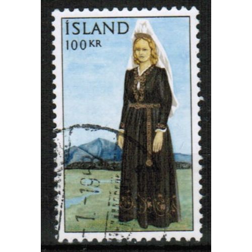 1965 Iceland -Woman in costume 100.00k - Sc# 379 used