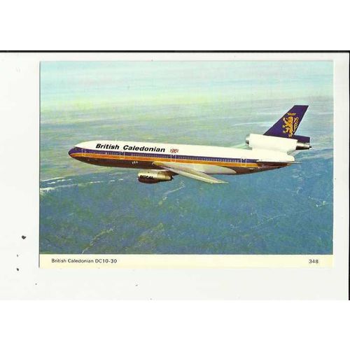Aviation BRITISH CALEDONIAN DC10-30 Postcard by Dennis (348)