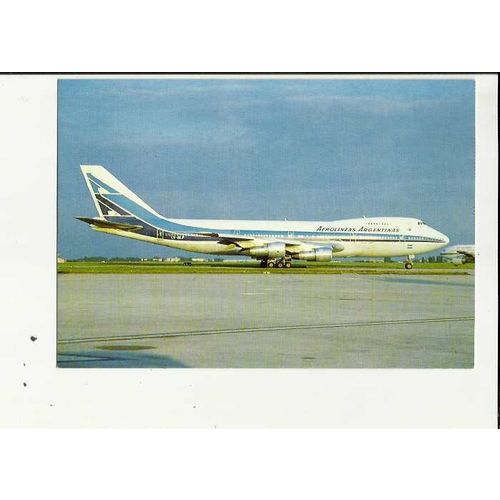 Aviation AEROLINEAS ARGENTINAS BOEING 747 Postcard by Editions P.I. (565)