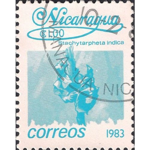 NICARAGUA, FLOWER, Indian snakeweed, blue 1983, Cs1.00