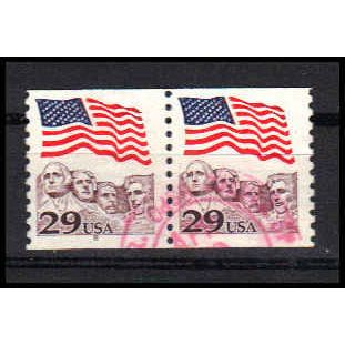 Used 2523 29c U.S. Flag Fine CNP Left 8 PA1234