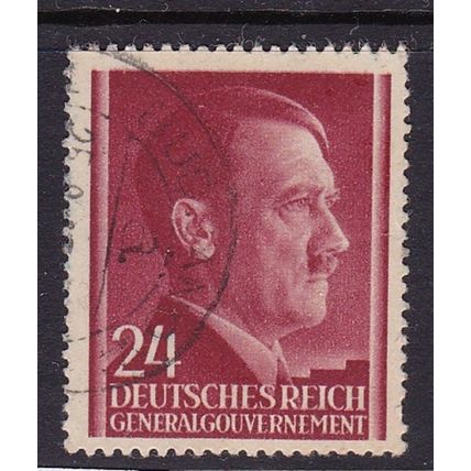 GERMANY 3RD REICH OCCUPATION POLAND 1941 HITLER 24g VALUE USED SG430
