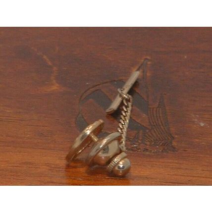 Pre-Owned Vintage Tone Oval Musical Note Tie Tac Pin