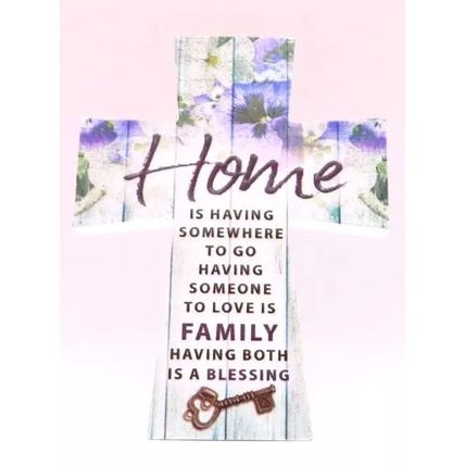Home Freestanding Cross with Sentimental Verse Gift Home Decor Christianity 7 CM