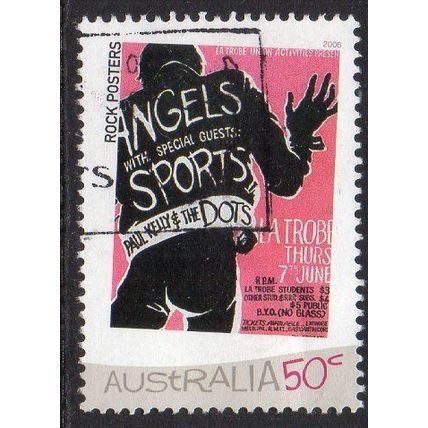 Australia 2006 Rock Posters - Angels, Sports, Paul Kelly & Dots 50c Sheet Used