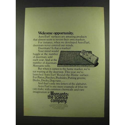 1972 Monsanto AstroTurf Ad - Welcome Opportunity