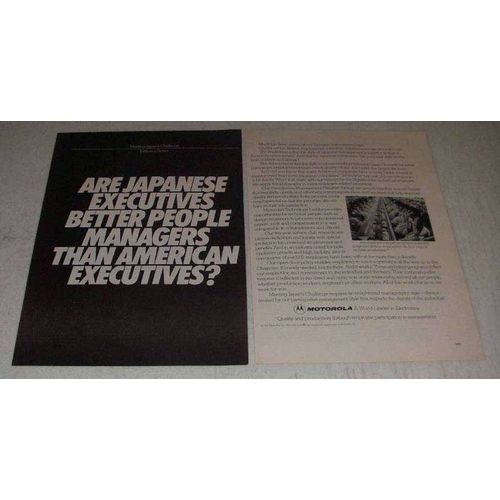 1982 Motorola Electronics Ad - Japanese Executives