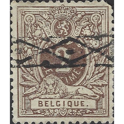 BELGIUM, Lion Couchant, brown 1888, 2c, #2