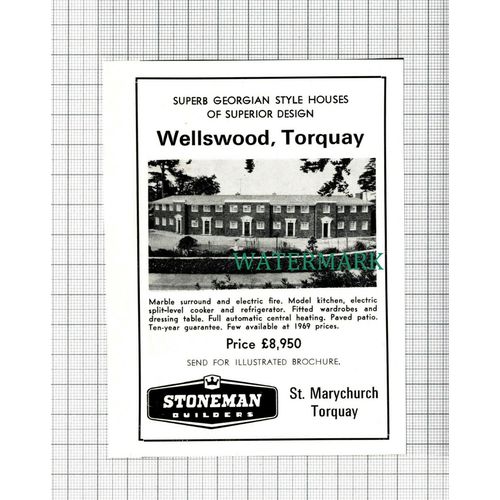 C5399) Wellswood Torquay St Marychurch - House Sale Advert 1970